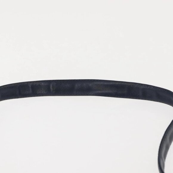 Christian Dior Trotter Canvas Shoulder Bag Navy Gold Auth 146485 - Picture 9 of 16